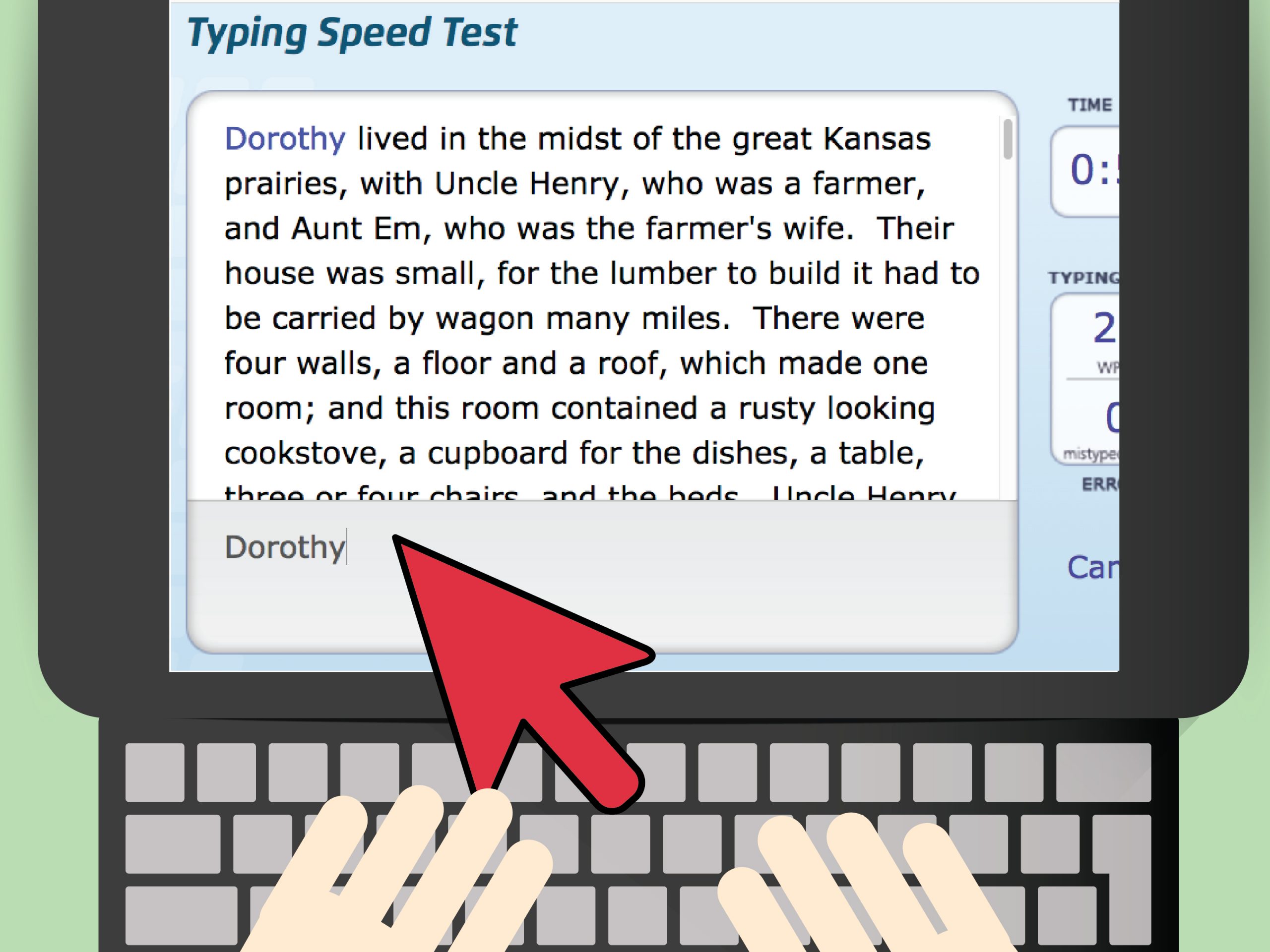 testing my typing speed